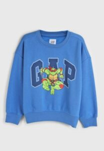 Blusa  de Moletom GAP Tartarugas Ninja Azul