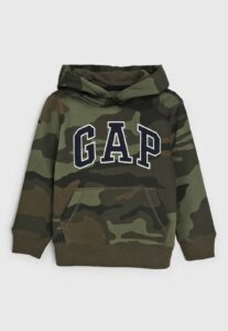 Jaqueta GAP Infantil Com Capuz Camuflada Verde
