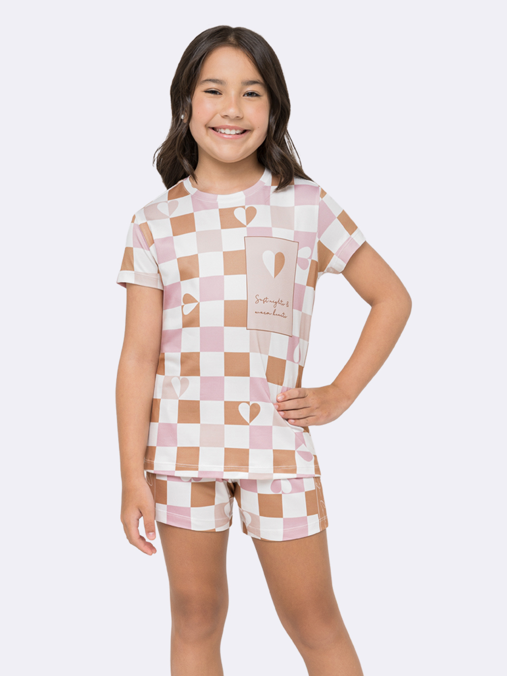 Pijama Infantil Feminino Manga Curta Sweet Heritage