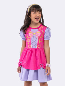 Pijama Vestido Princesa com Glitter