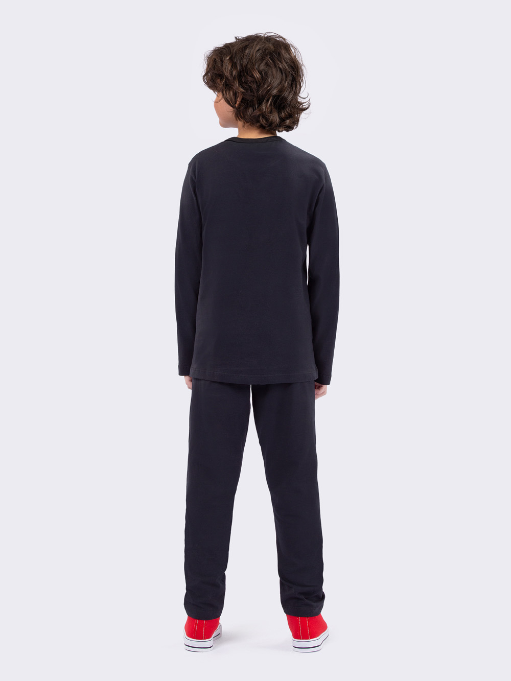 Pijama Manga Longa Infantil Esqueleto Classic Preto - Imagem 3