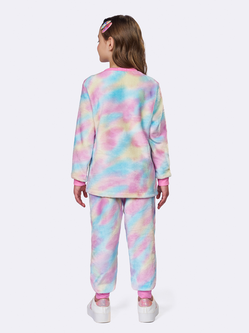 Pijama Manga Longa Infantil Unicórnio em Fleece - Imagem 3