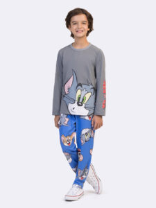 Pijama Manga Longa Infantil Tom e Jerry Fun