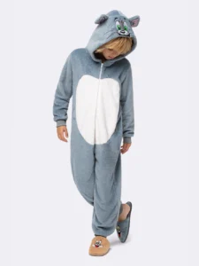 Macacão Infantil Tom em Fleece com Capuz