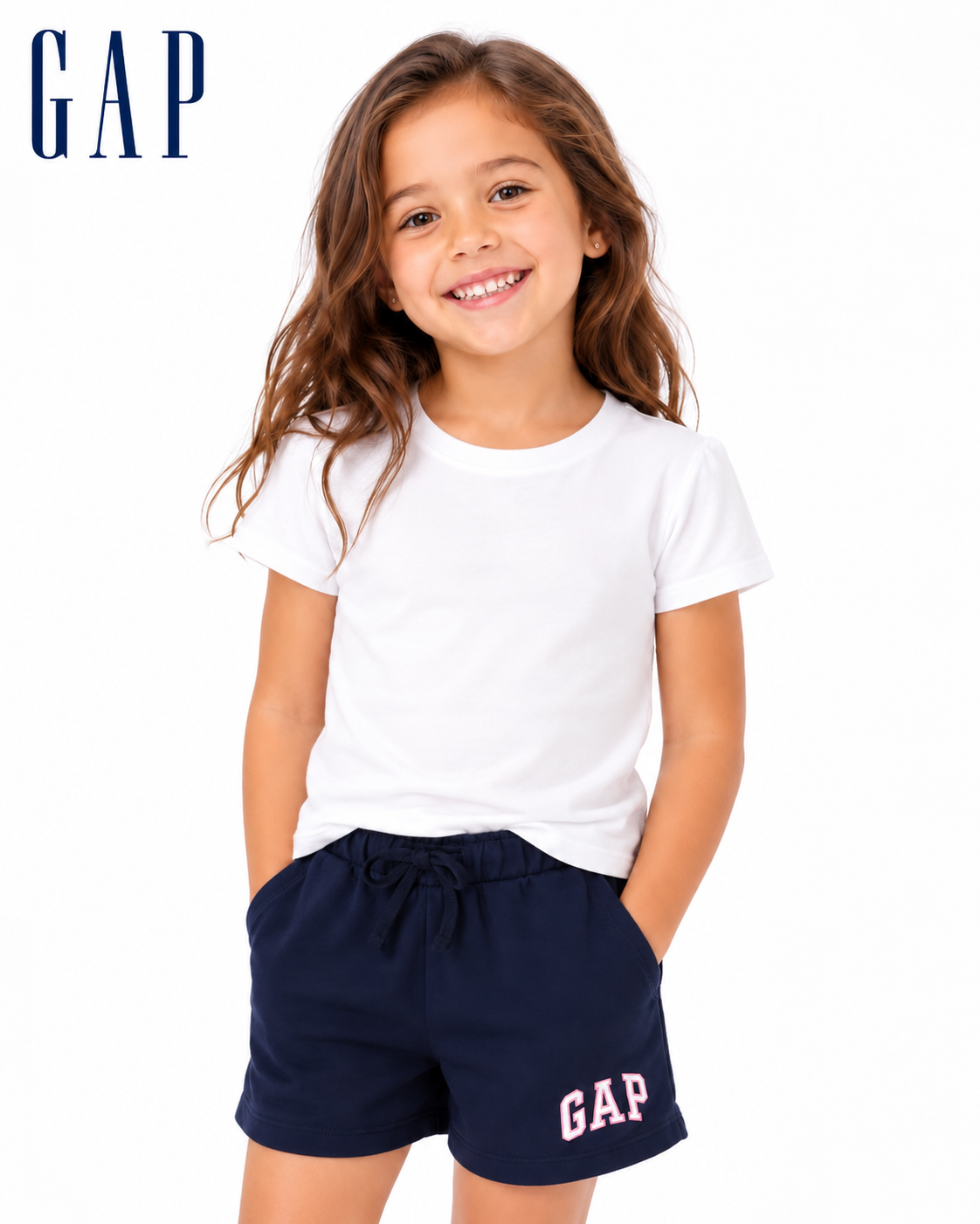 Shorts Infantil GAP Azul-Marinho