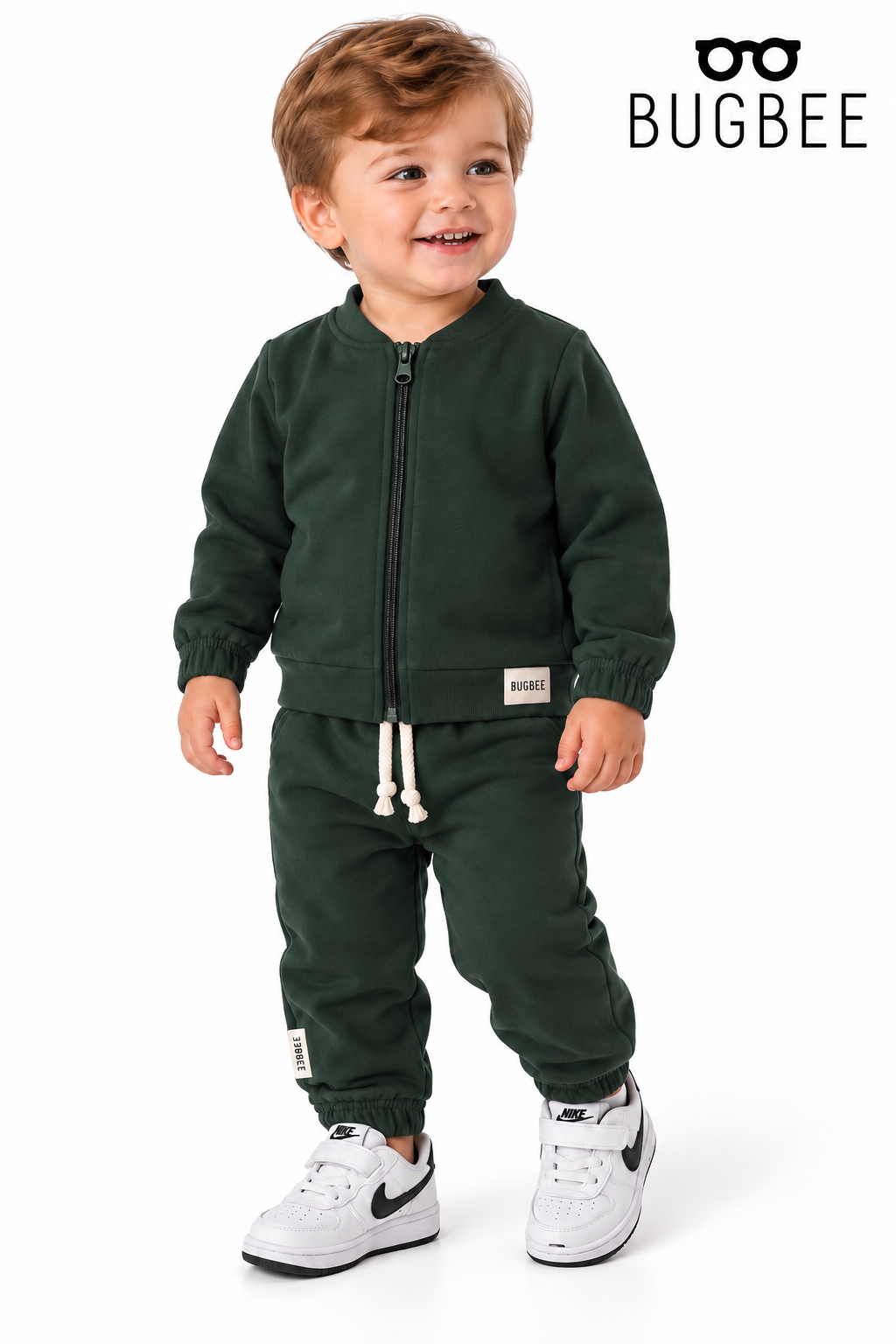 Conjunto Infantil Bugbee Jaqueta e Calça Verde Alga