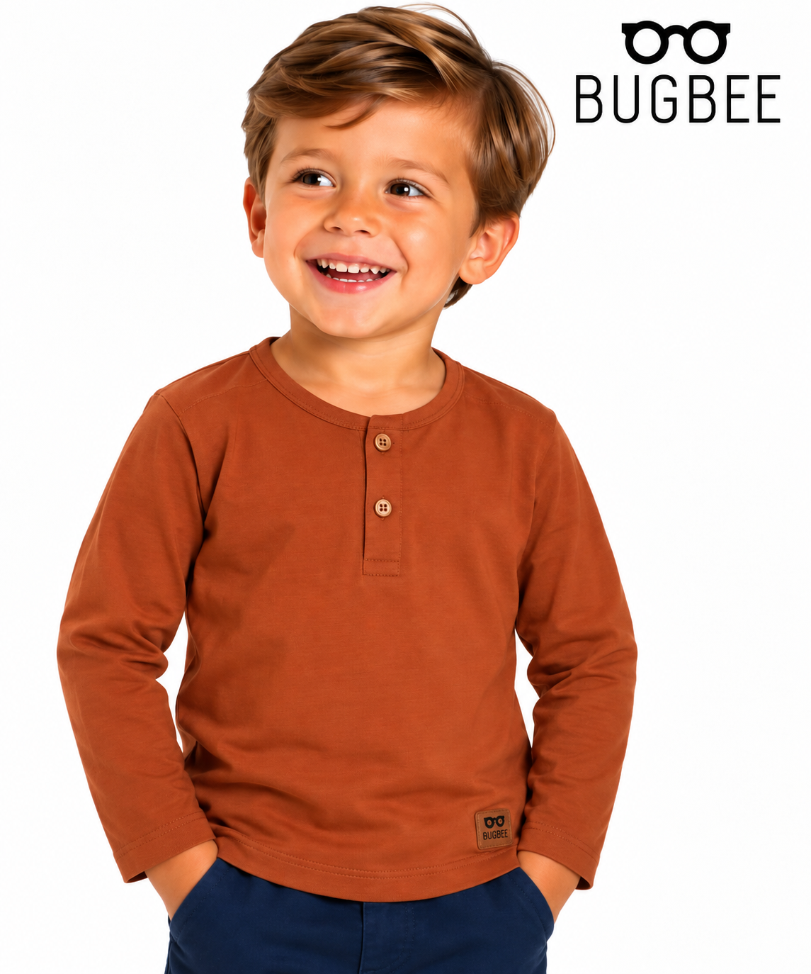Camiseta Manga Longa Bugbee – Marrom