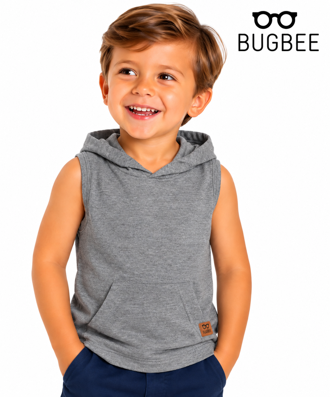 Regata Infantil com Capuz Bugbee Mescla