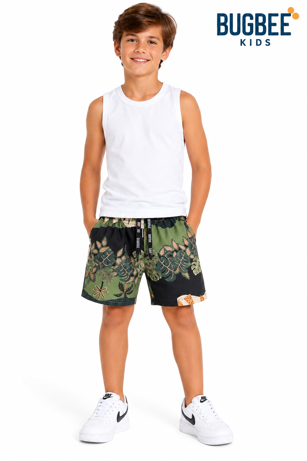 Bermuda Tactel Bugbee Estampa Tropical