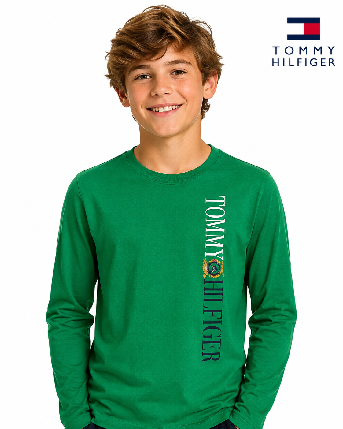 Blusa Meia estação Tommy Hilfiger Manga Longa Verde