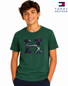 Camiseta Verde Tommy Hilfiger Manga Curta