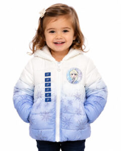 Jaqueta Puffer Infantil Frozen