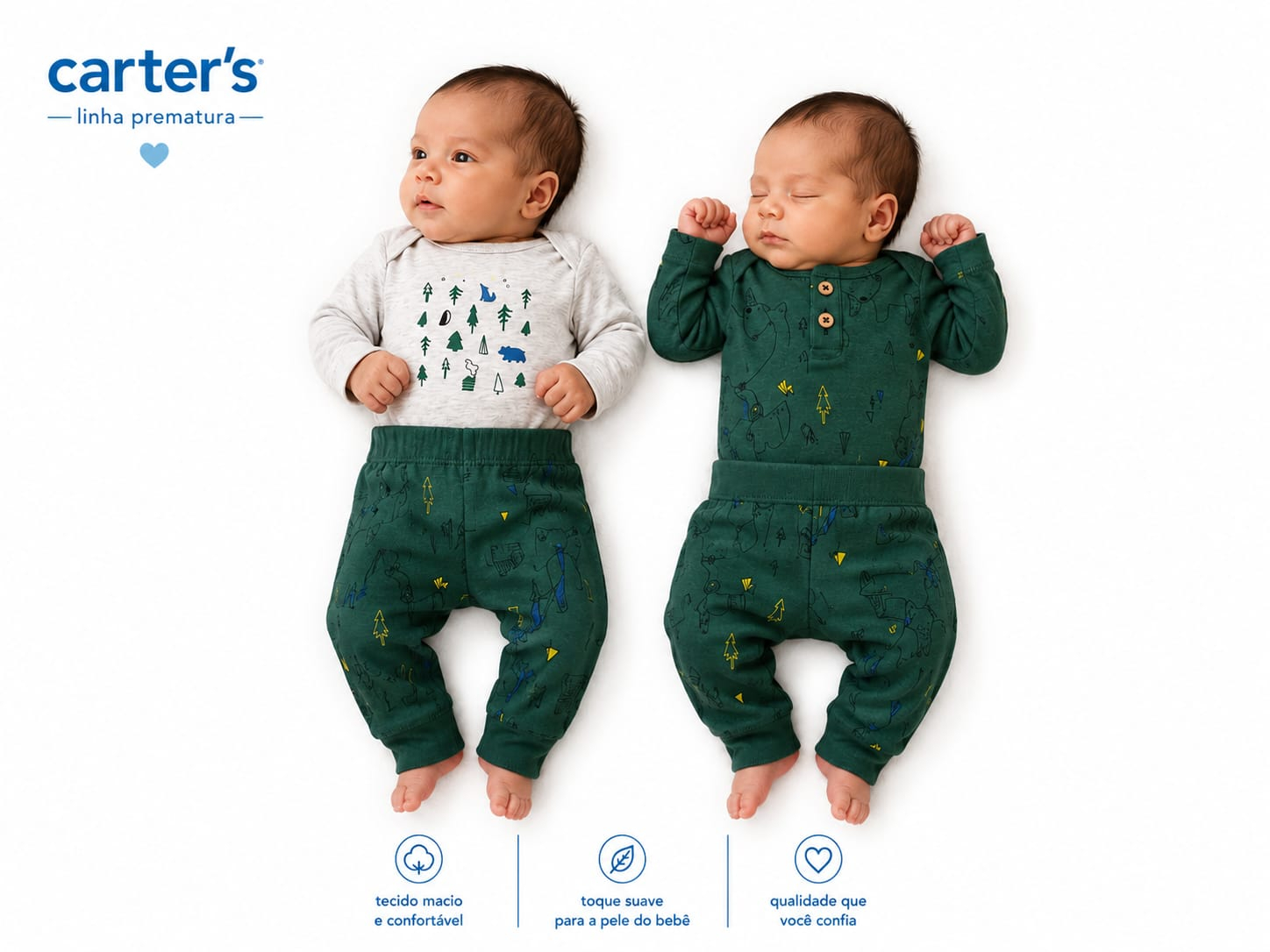 Trio Carter's Linha Prematura