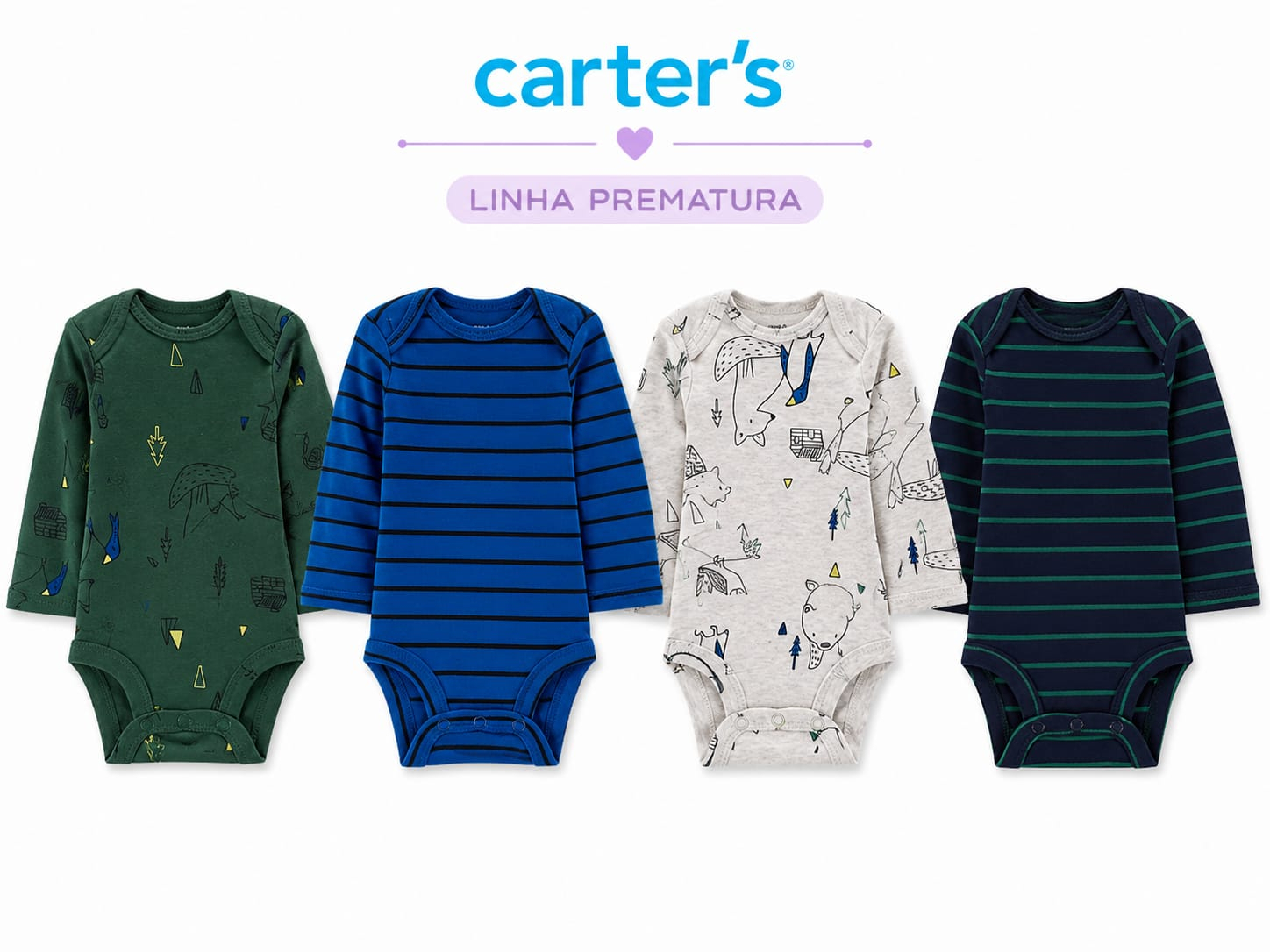 Kit body 4 peças Carter's - Imagem 2
