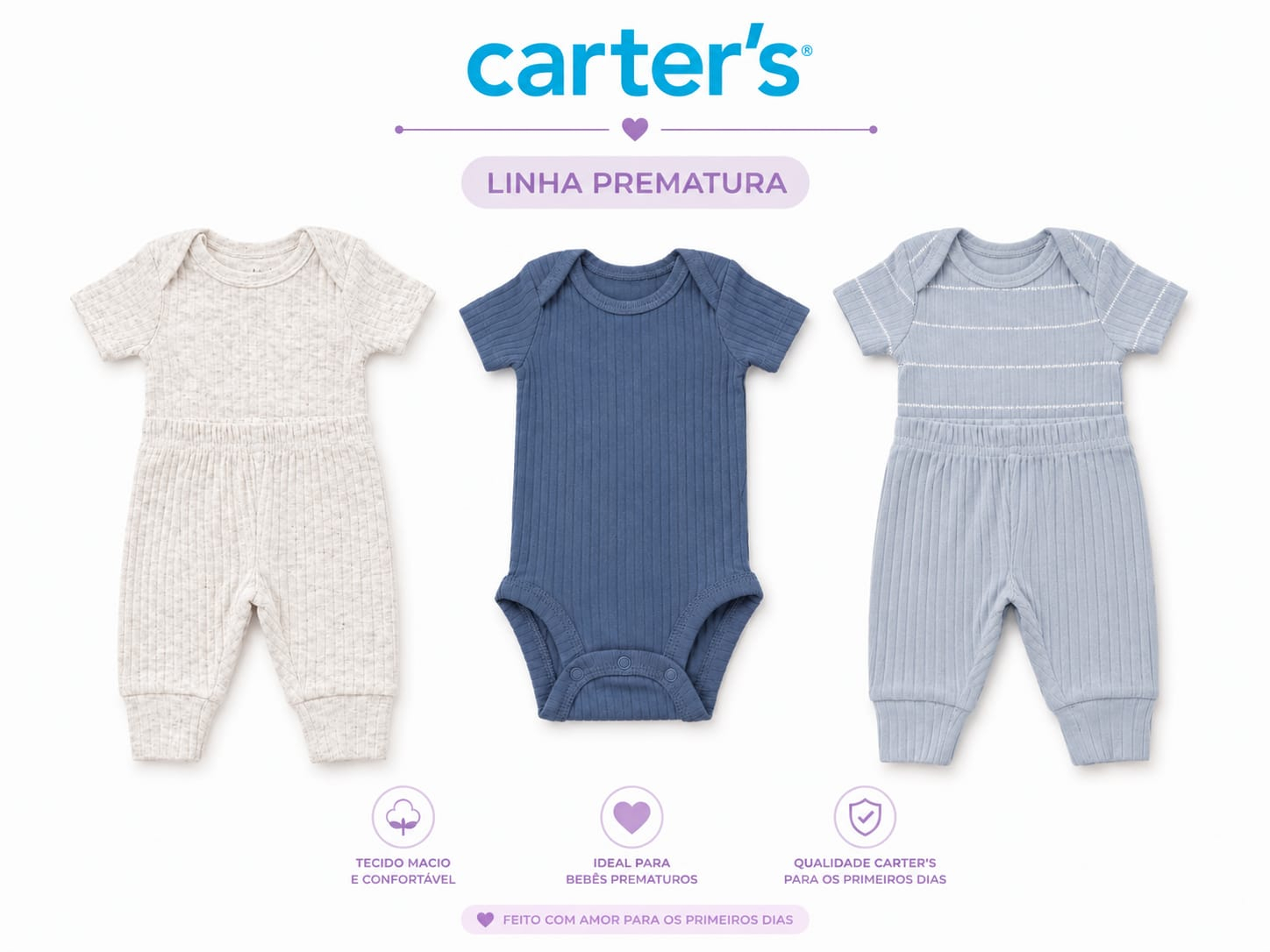 Kit body 5 peças Carter's - Imagem 2