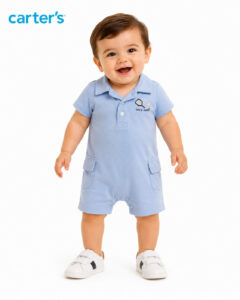 Macacão Curto Polo Carter's para Bebê