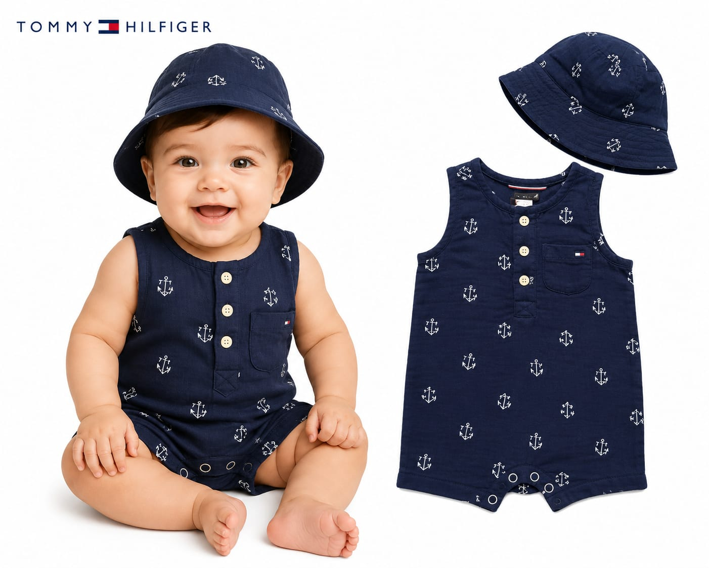 Macacão Curto Tommy Hilfiger com Chapéu - Imagem 2