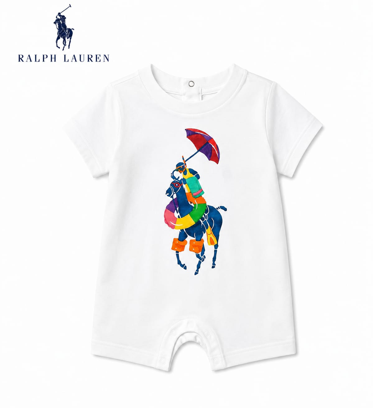Macacão curto cavaleiro colorido Ralph Lauren - Imagem 2