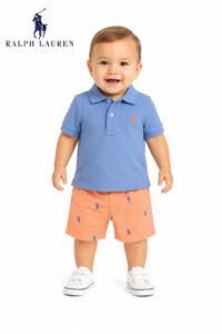 Conjunto Ralph Lauren Camisa Polo e Shorts