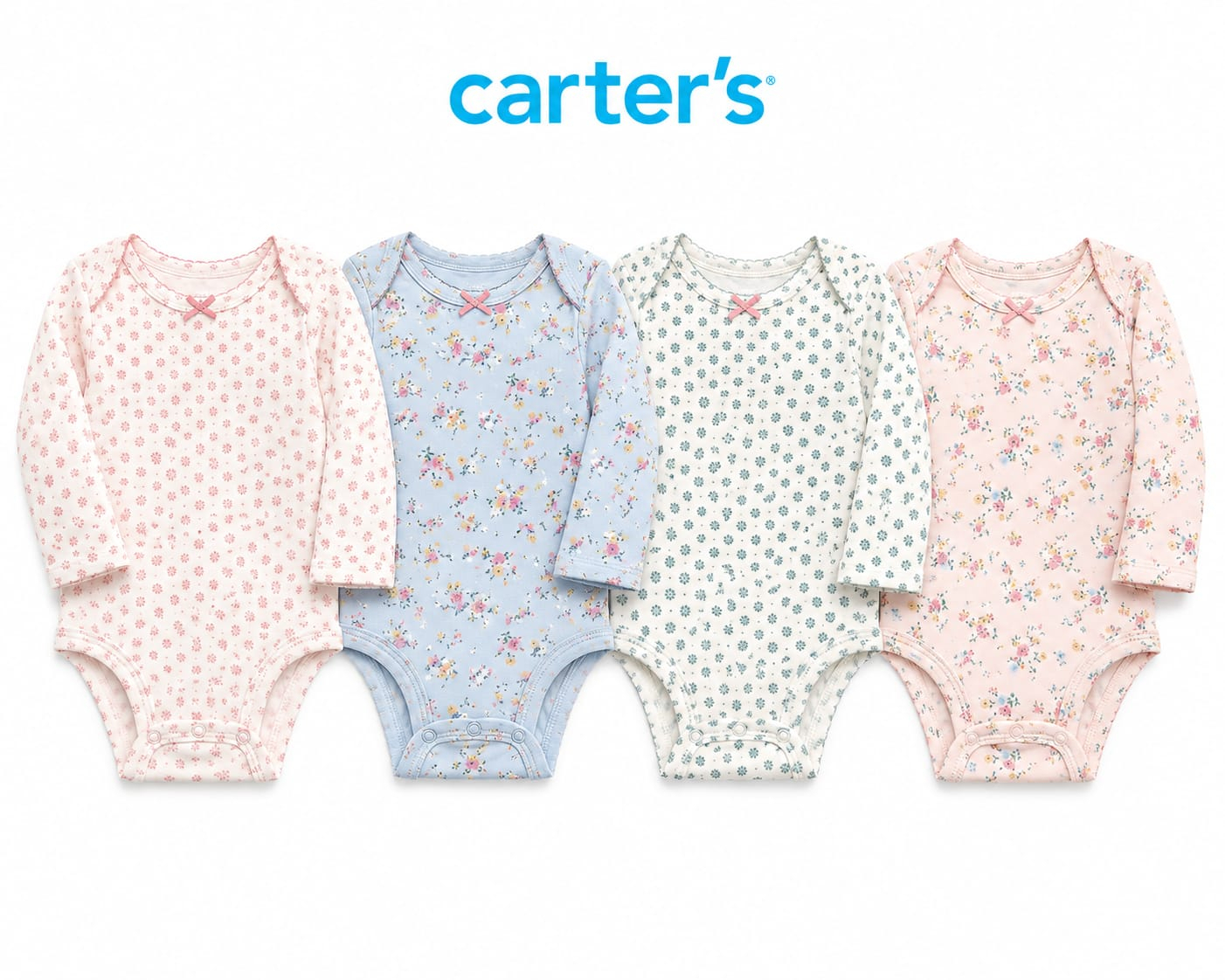Kit com 4 Bodies Manga longa Carter’s - Imagem 2