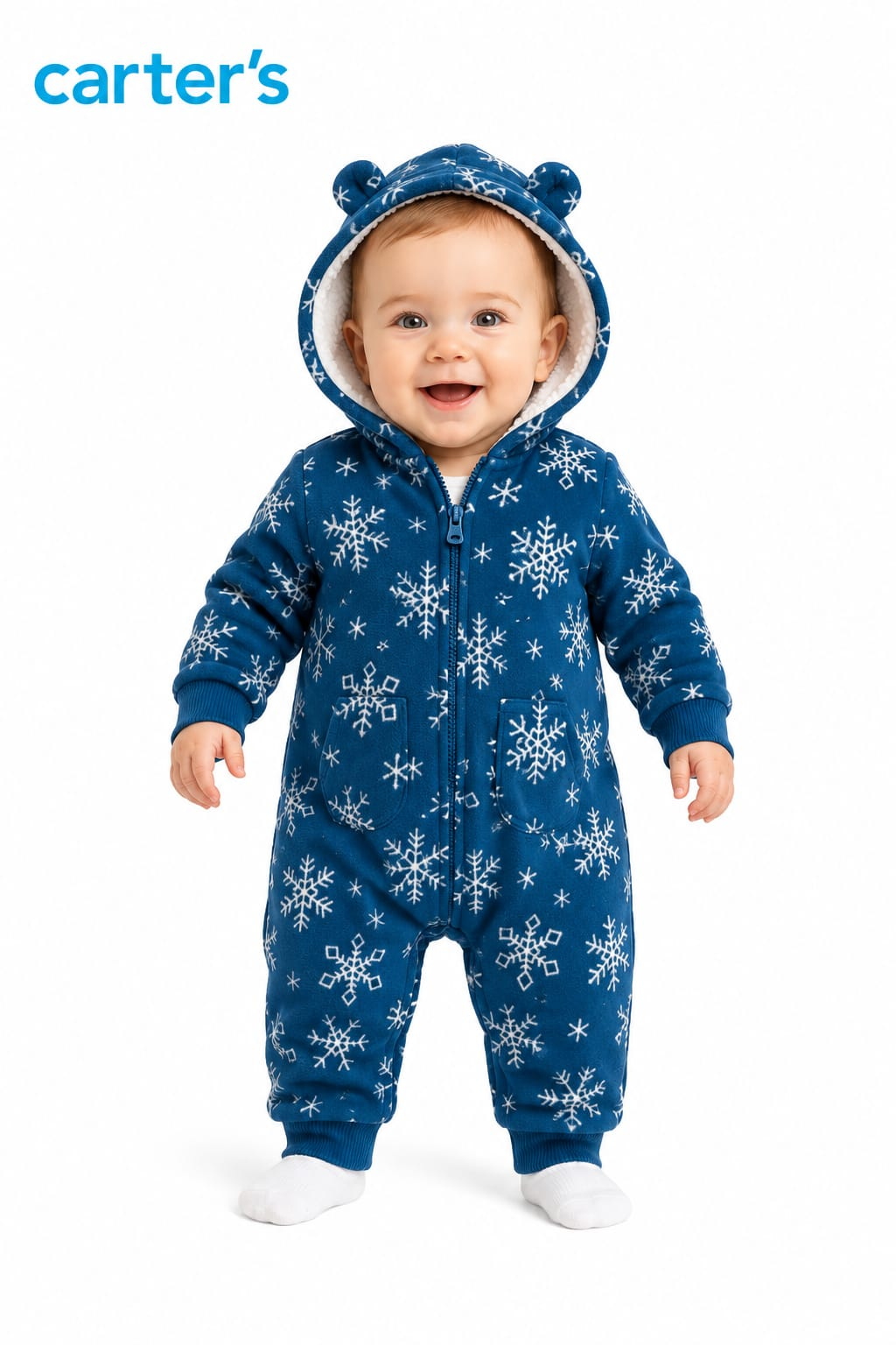 Macacão Fleece com Capuz Carter's