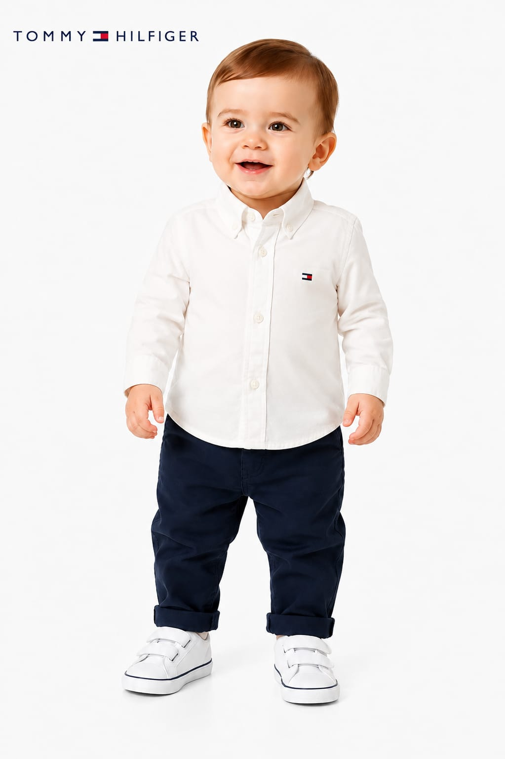 Camisa Bebê Tommy Hilfiger Manga Longa