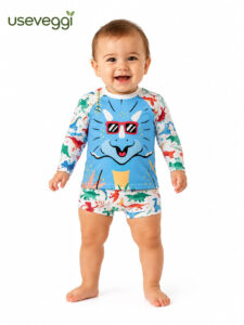 Conjunto Infantil Praia UV50+ Estampa Dinossauros