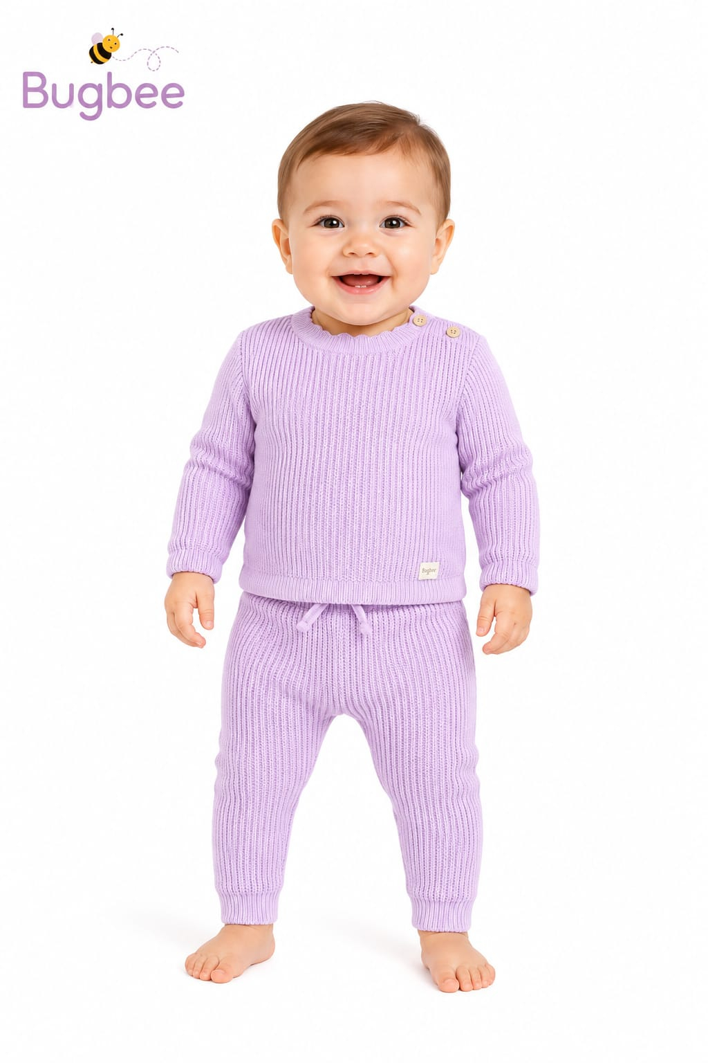 Conjunto Infantil Bugbee em Tricô Canelado