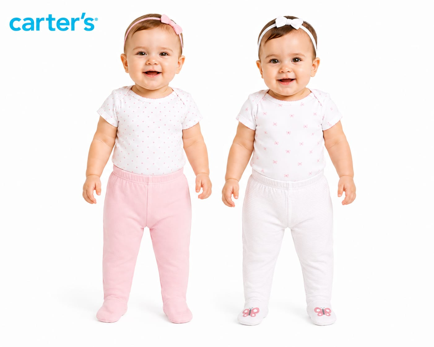 Kit Carter's com 2 Calças Rosa e Listrada