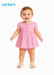 Vestido Carter's para Bebê Estampa de Poás