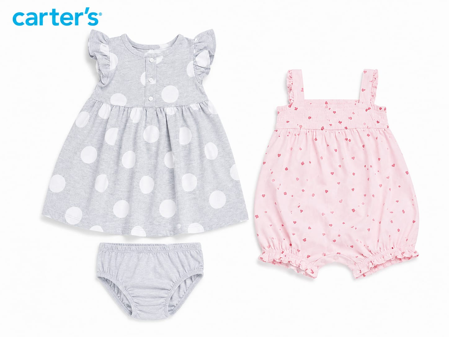 Conjunto Carter's Vestido e Macacão Curto - Imagem 2