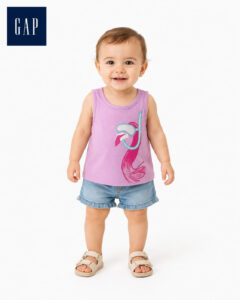 Regata Infantil GAP com Estampa de Flamingo