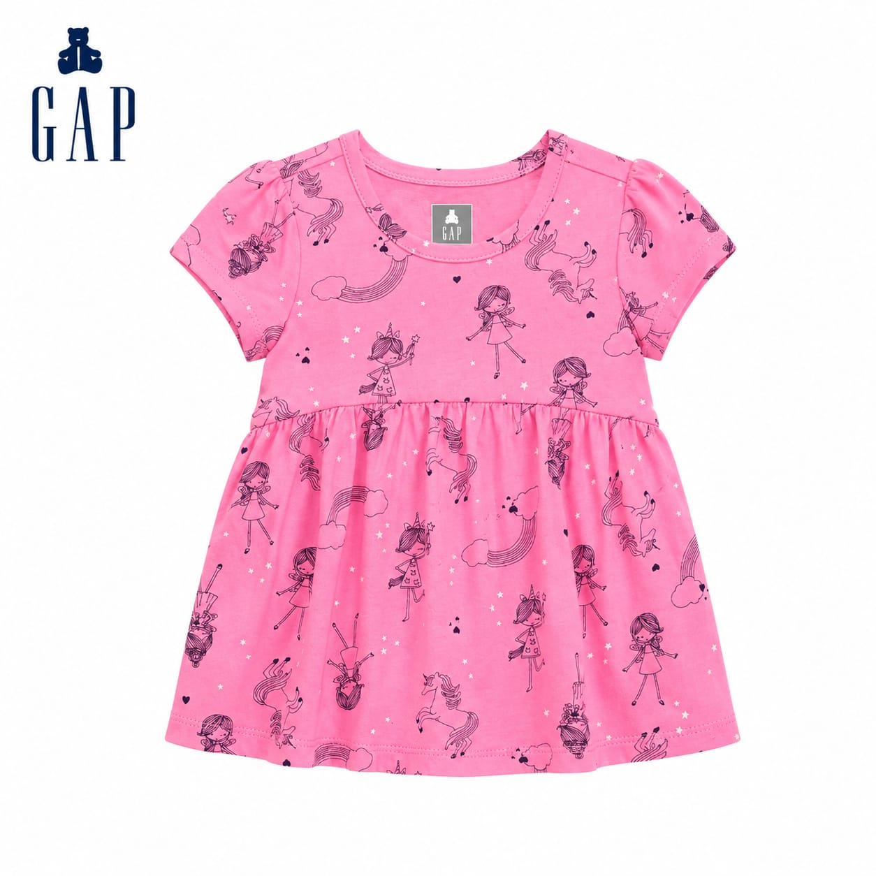 Bata Infantil GAP Rosa Estampada - Imagem 2