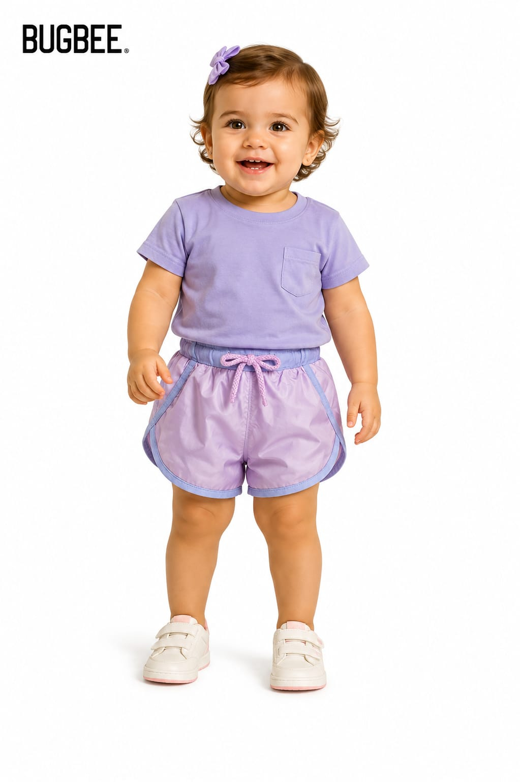 Conjunto Infantil Bugbee Camiseta e Shorts Lilás