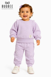 Conjunto Infantil Bugbee em Moletom Felpado – Lilás