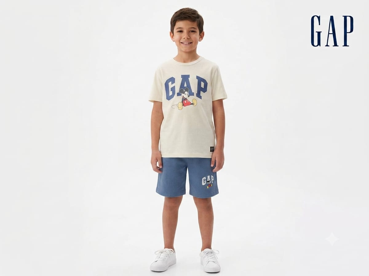 Conjunto Infantil GAP Mickey Camiseta e Shorts