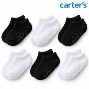 Kit Meias Carter’s Branca e Preto 6 Pares