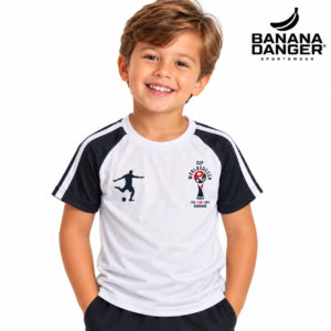 Camiseta Infantil Dry Fit Futebol Banana Danger
