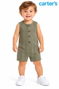 Macacão Curto Infantil Carter’s Verde