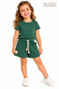 Conjunto Infantil Bugbee Blusa e Shorts Verde