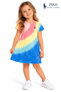 Vestido Infantil Ralph Lauren Tie-Dye Colorido