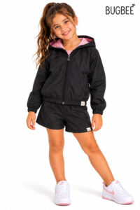 Conjunto Infantil Bugbee Jaqueta Corta-Vento e Shorts