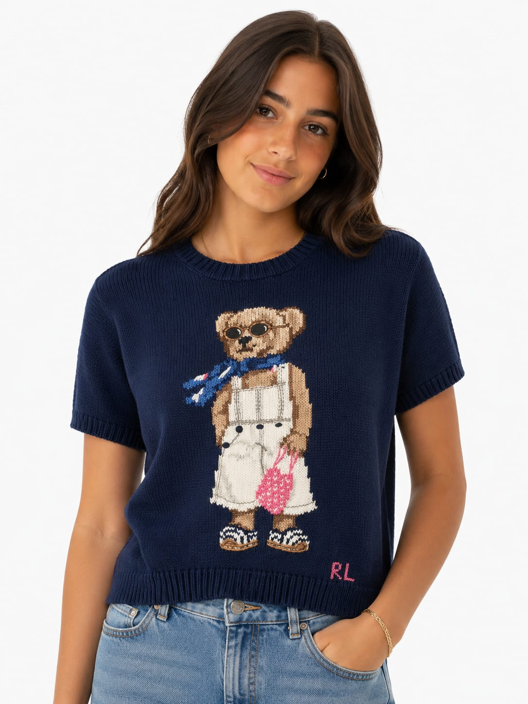 Camiseta Tricô Ralph Lauren Polo Bear