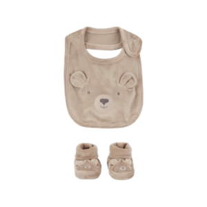 Kit babador bebê com pantufa ursinho bege | Carter's | Carter's Oficial