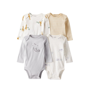 Kit body bebê 4 peças bichinhos - multicor | Carter's | Carter's Oficial